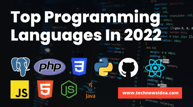 Top Programming Languages In 2022