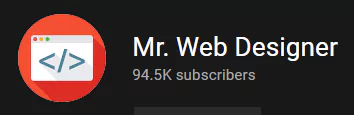Mr Web Designer YouTube