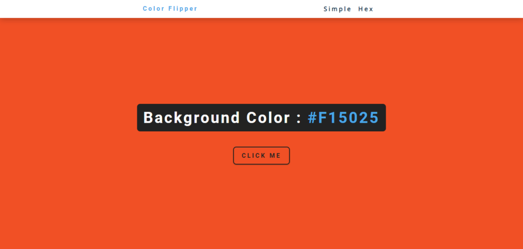 Color Flipper Project With JavaScript.