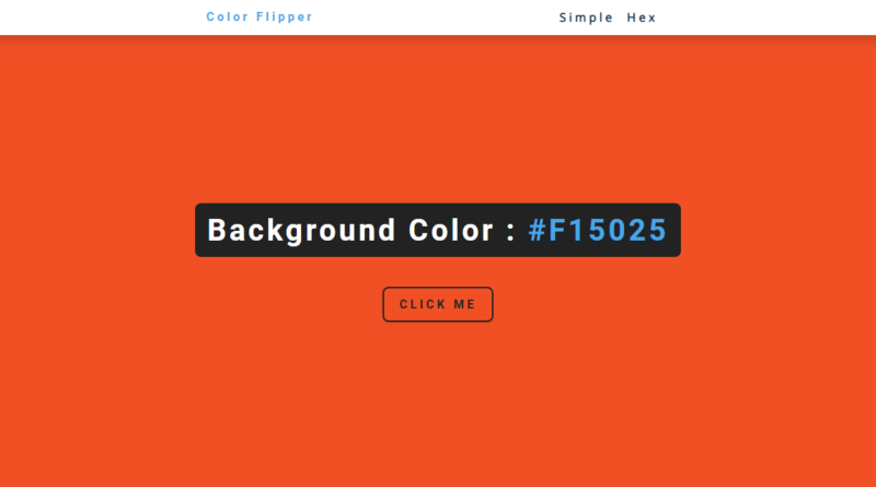 Color Flipper Project With JavaScript.