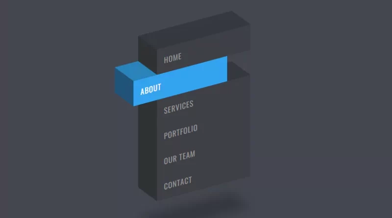 CSS Isometric Menu Hover Effects Html CSS 3D Menu