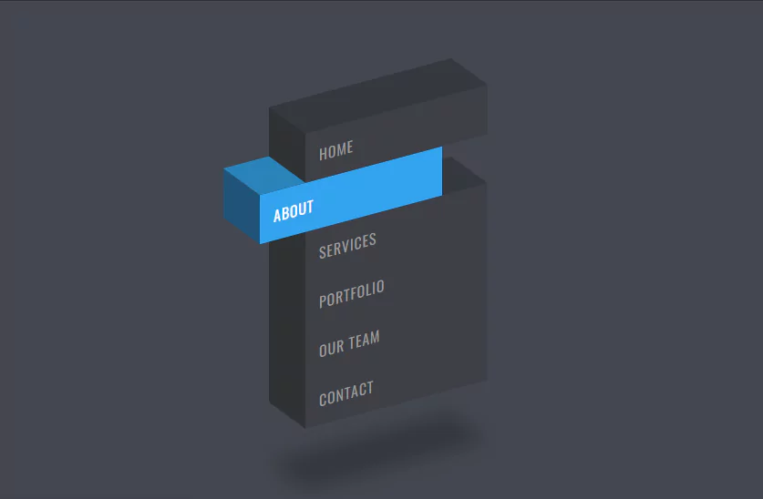 CSS Isometric Menu Hover Effects Html CSS 3D Menu