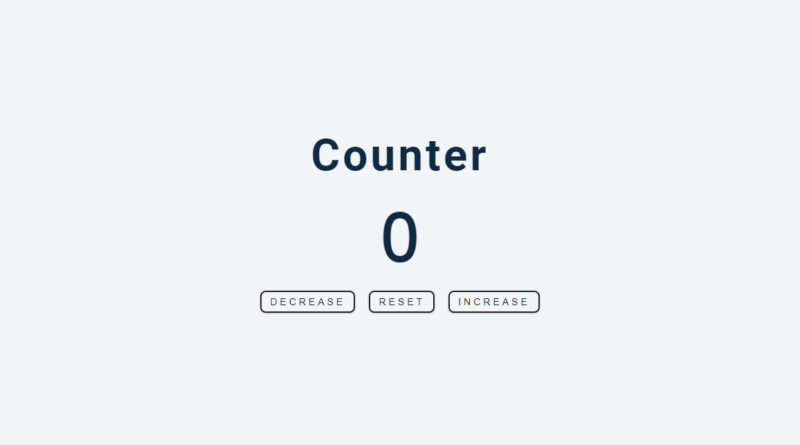 Javascript Counter Project for beginners