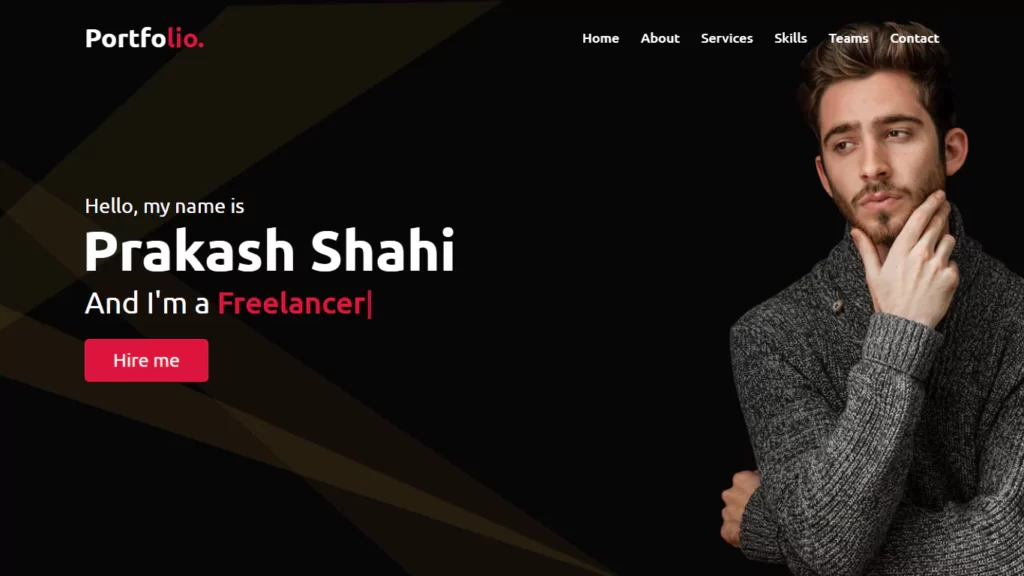 Responsive Portfolio Website using HTML CSS & JavaScript
