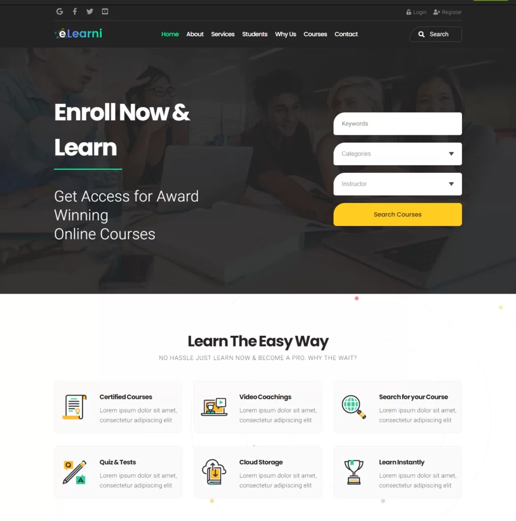Online Learning & Education LMS - eLearni

