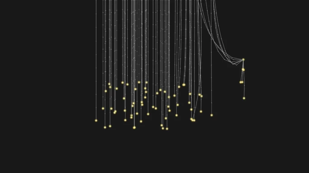 Interactive ropes background (Verlet physics algorithm)